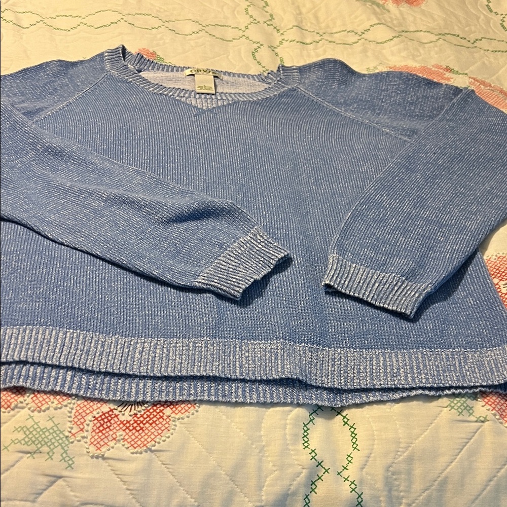 Orvis Light Blue Crewneck Sweater